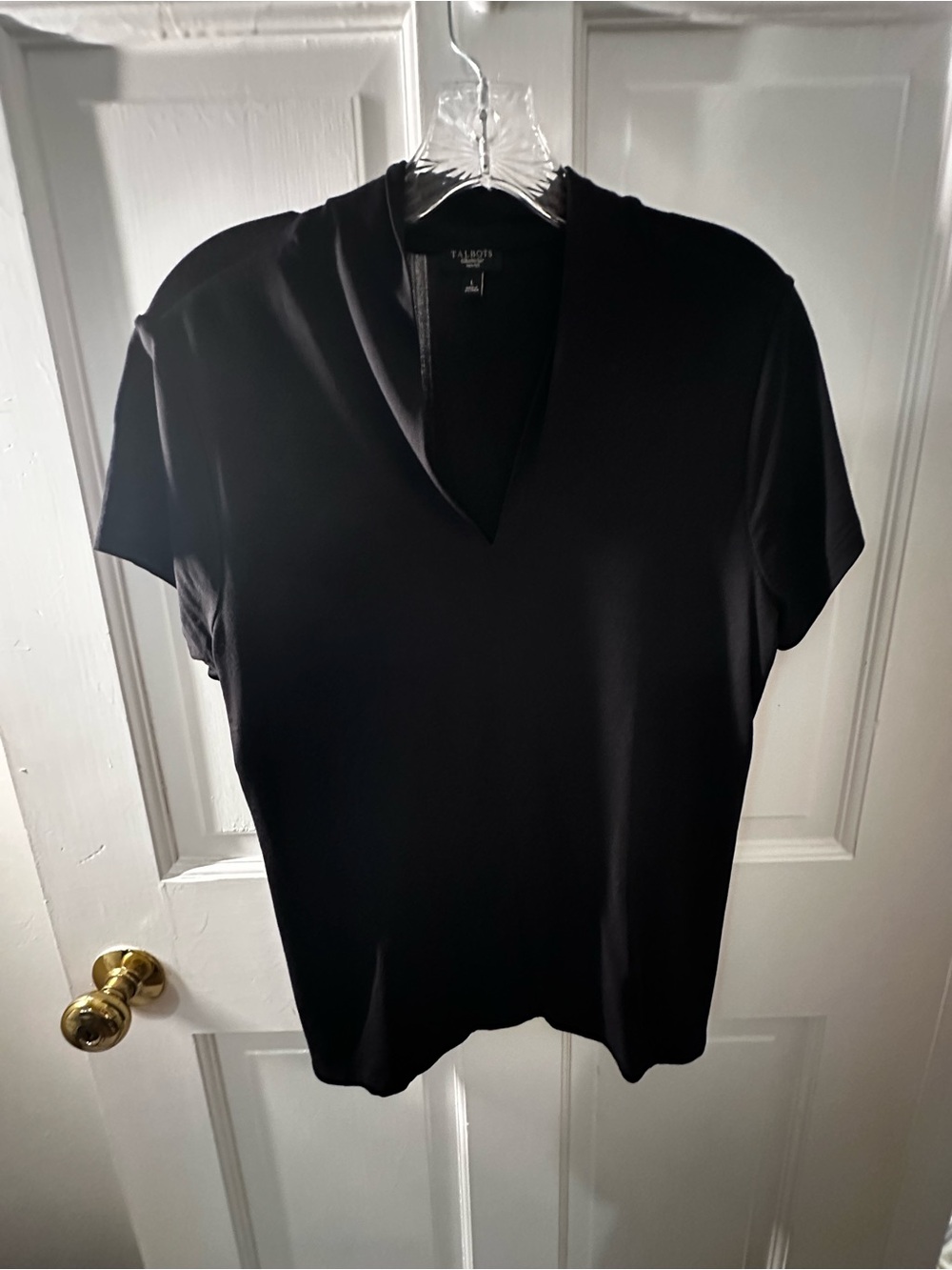 Talbots Black V-Neck Short Sleeve Tee
